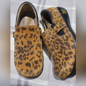Alegria Kara Leopard Leather Slip On Shoes EU38